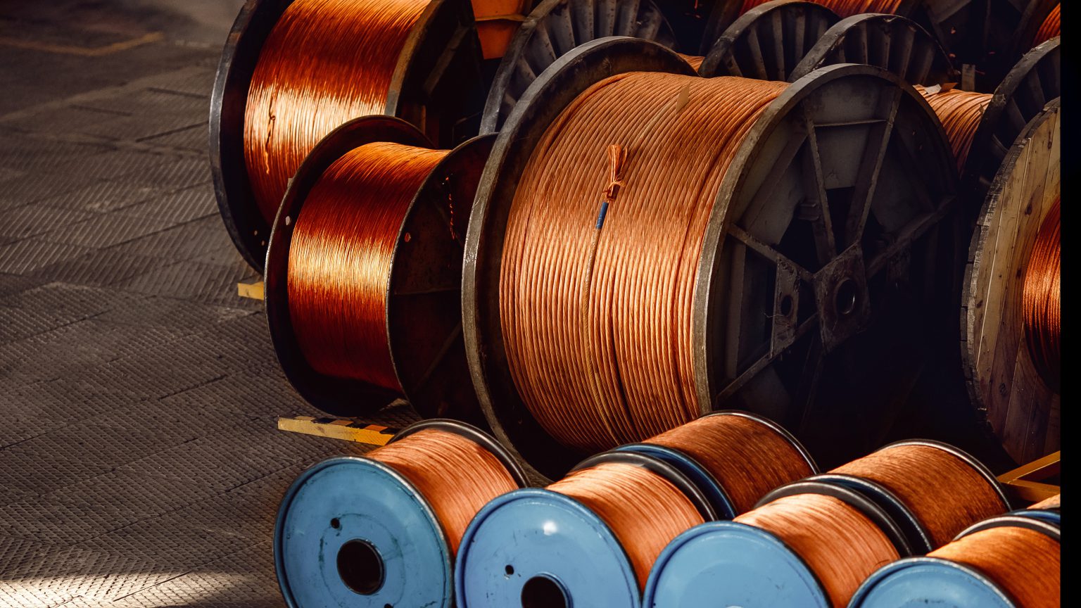 Copper wire reels representing the Silvassa unit